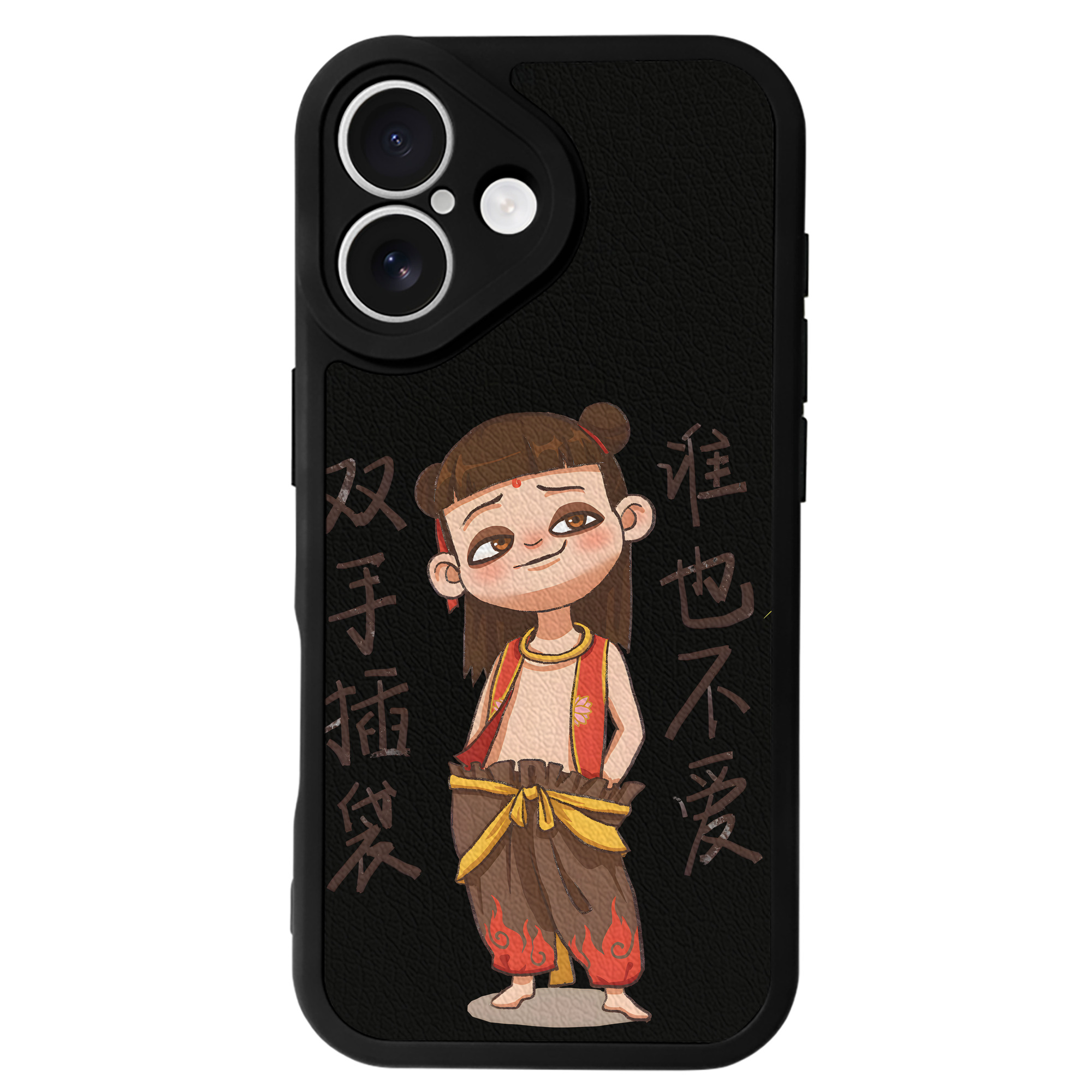 （画像用） Ne Zha 2 ナタ 魔童の大暴れ 【iPhone 16シリーズ対応】シリコンスマホケース（レザー調） 材質：シリコン